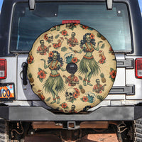 Hawaii Halloween Spare Tire Cover Spooky Tropical Hula Zombie
