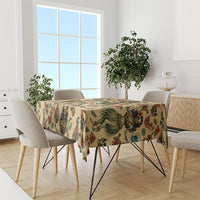 Hawaii Halloween Tablecloth Spooky Tropical Hula Zombie