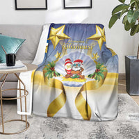 Niue Christmas Blanket Seashell Santa Beach Vibes - Polynesian Pride