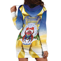 Niue Christmas Hoodie Dress Seashell Santa Beach Vibes - Polynesian Pride