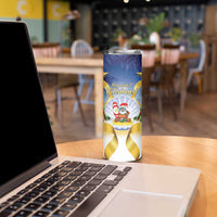 Niue Christmas Skinny Tumbler Seashell Santa Beach Vibes - Polynesian Pride