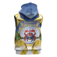 Niue Christmas Sleeveless Hoodie Seashell Santa Beach Vibes - Polynesian Pride