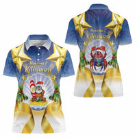 Niue Christmas Women Polo Shirt Seashell Santa Beach Vibes - Polynesian Pride