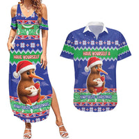 New Zealand Christmas Couples Matching Summer Maxi Dress and Hawaiian Shirt Have Yourself A Kiwi-tastic Christmas - Polynesian Pride