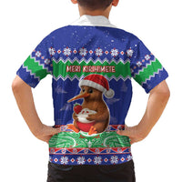 New Zealand Christmas Family Matching Tank Maxi Dress and Hawaiian Shirt Have Yourself A Kiwi-tastic Christmas - Polynesian Pride