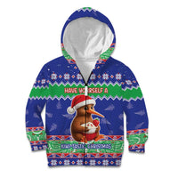 New Zealand Christmas Kid Hoodie Have Yourself A Kiwi-tastic Christmas - Polynesian Pride