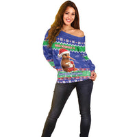 New Zealand Christmas Off Shoulder Sweater Have Yourself A Kiwi-tastic Christmas - Polynesian Pride