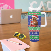 New Zealand Christmas Tumbler With Handle Have Yourself A Kiwi-tastic Christmas - Polynesian Pride