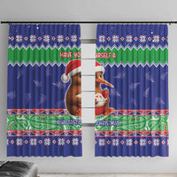 New Zealand Christmas Window Curtain Have Yourself A Kiwi-tastic Christmas - Polynesian Pride