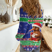 New Zealand Christmas Women Casual Shirt Have Yourself A Kiwi-tastic Christmas - Polynesian Pride