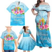 Universal Human Rights Month Family Matching Off Shoulder Maxi Dress and Hawaiian Shirt Polynesian Style LT05 - Polynesian Pride