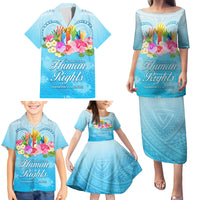 Universal Human Rights Month Family Matching Puletasi Dress and Hawaiian Shirt Polynesian Style LT05 - Polynesian Pride