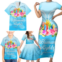 Universal Human Rights Month Family Matching Short Sleeve Bodycon Dress and Hawaiian Shirt Polynesian Style LT05 - Polynesian Pride