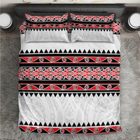 New Zealand Aotearoa Bedding Set With Kowhaiwhai Pattern Red Version LT05 Red - Polynesian Pride