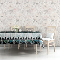 New Zealand Aotearoa Tablecloth With Paua Shell Kowhaiwhai Pattern LT05 - Polynesian Pride