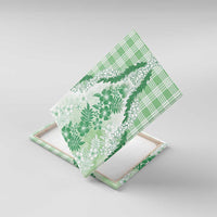 Aloha Hawaii Palaka Canvas Wall Art Green Plumeria Lei - Polynesian Pride