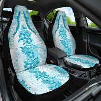 Aloha Hawaii Palaka Car Seat Cover Blue Plumeria Lei - Polynesian Pride
