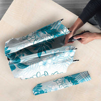 Aloha Hawaii Palaka Umbrella Blue Plumeria Lei - Polynesian Pride