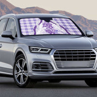 Aloha Hawaii Palaka Auto Sun Shade Purple Plumeria Lei - Polynesian Pride