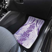 Aloha Hawaii Palaka Car Mats Purple Plumeria Lei - Polynesian Pride