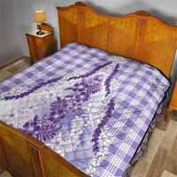 Aloha Hawaii Palaka Quilt Purple Plumeria Lei - Polynesian Pride