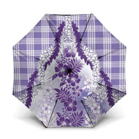 Aloha Hawaii Palaka Umbrella Purple Plumeria Lei - Polynesian Pride