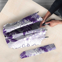 Aloha Hawaii Palaka Umbrella Purple Plumeria Lei - Polynesian Pride