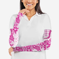 Aloha Hawaii Palaka Arm Sleeves Pink Plumeria Lei - Polynesian Pride