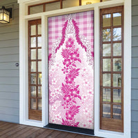 Aloha Hawaii Palaka Door Cover Pink Plumeria Lei - Polynesian Pride