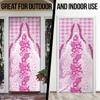 Aloha Hawaii Palaka Door Cover Pink Plumeria Lei - Polynesian Pride
