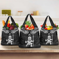 New Zealand Maori Taiaha Grocery Bag Tiki Warrior Black