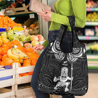 New Zealand Maori Taiaha Grocery Bag Tiki Warrior Black