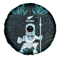 New Zealand Maori Taiaha Spare Tire Cover Tiki Warrior Paua Shell LT05 - Polynesian Pride