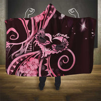 New Zealand Valentine Hooded Blanket Aroha Sweet Pink Piwakawaka