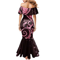 New Zealand Valentine Mermaid Dress Aroha Sweet Pink Piwakawaka LT05 - Polynesian Pride