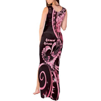 New Zealand Valentine Tank Maxi Dress Aroha Sweet Pink Piwakawaka LT05 - Polynesian Pride