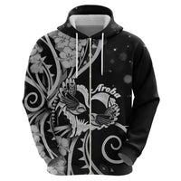 New Zealand Valentine Zip Hoodie Aroha Gray Piwakawaka