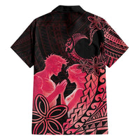 Alofa Samoa Valentine Red Family Matching Long Sleeve Bodycon Dress and Hawaiian Shirt Love Is The Greatest Thing