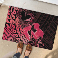 Alofa Samoa Valentine Red Rubber Doormat Love Is The Greatest Thing
