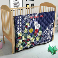Wake Island Quilt Tribal Pattern With Hibiscus Flowers