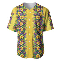 Aloha Hawaii Mardi Gras Baseball Jersey Gold Style
