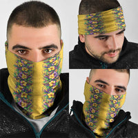 Aloha Hawaii Mardi Gras Neck Gaiter Gold Style