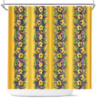 Aloha Hawaii Mardi Gras Shower Curtain Gold Style