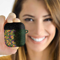 Hawaii Mardi Gras AirPods Case Tropical Flowers Glitter Style