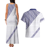Tonga Queen Salote College Couples Matching Tank Maxi Dress and Hawaiian Shirt 100 Years Anniversary White Color LT05 - Polynesian Pride