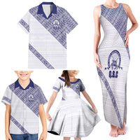 Tonga Queen Salote College Family Matching Tank Maxi Dress and Hawaiian Shirt 100 Years Anniversary White Color LT05 - Polynesian Pride