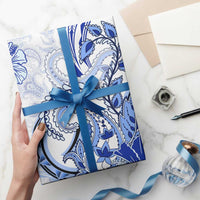 Polynesia Paisley Wrapping Paper Mix Navy Polynesian Pattern - Polynesian Pride