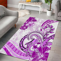 Polynesia Paisley Area Rug Mix Pink Polynesian Pattern