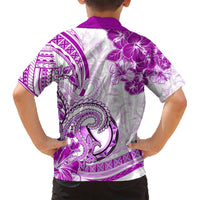 Polynesia Paisley Kid Hawaiian Shirt Mix Pink Polynesian Pattern LT05 - Polynesian Pride