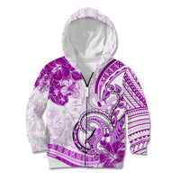 Polynesia Paisley Kid Hoodie Mix Pink Polynesian Pattern LT05 Zip Hoodie Pink - Polynesian Pride